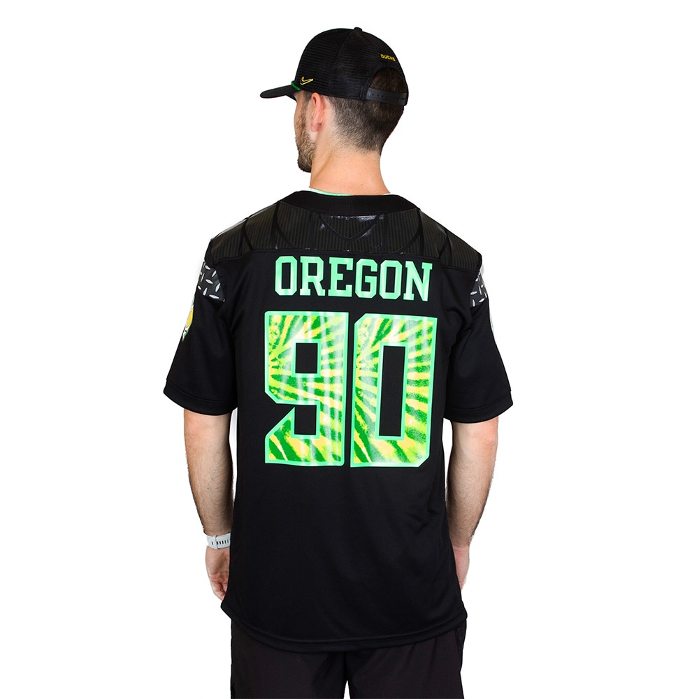 Ducks Spirit, Nike, Black, Jerseys, Polyester, Men, Unisex, Football, Game Day, Tonal Wings, Diamond Plate, #90, 1013628